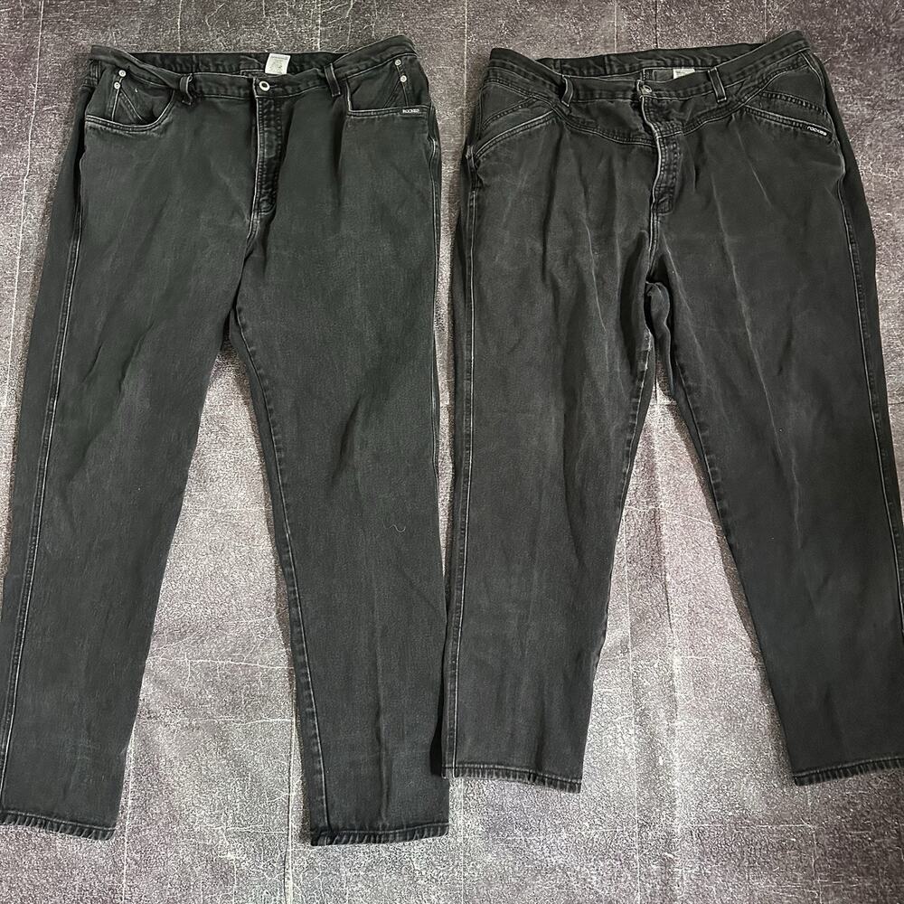 Women's Vintage 90's Rocky Mountain Clothing Black Western Jeans Lot of 2 Sz 40